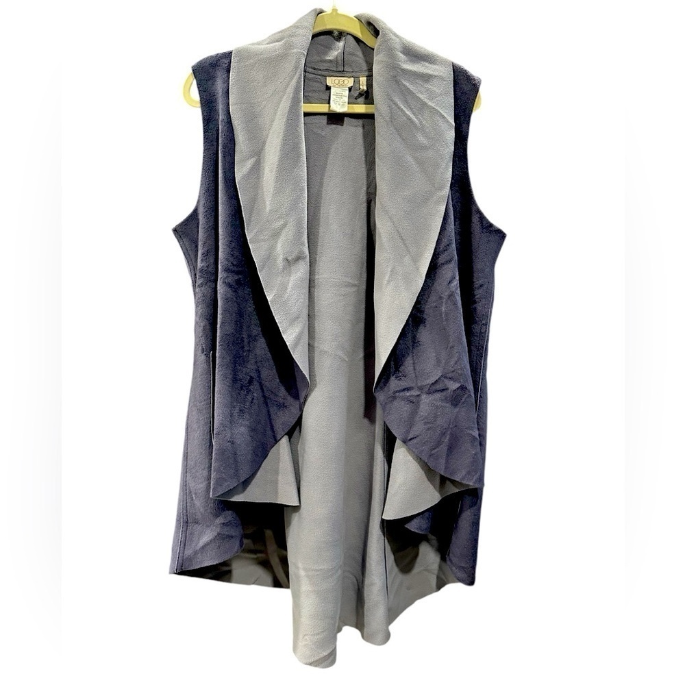 Logo by Lori Goldstein Open Waterfall Style Cardigan Size: L